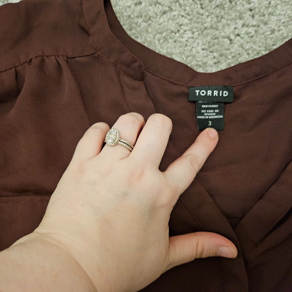 Torrid Georgette Plum Blouse